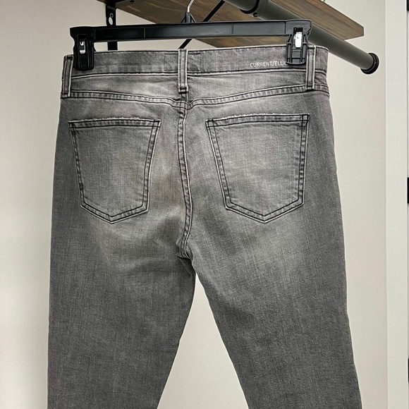 Current/Elliot The Moto Ankle Skinny Jeans in Gutter Grey ~ Size 28 - Picture 4 of 11